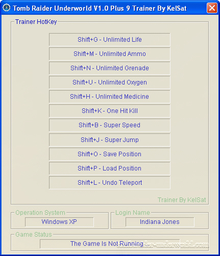 Tomb Raider Underworld +9 Trainer Screenshot